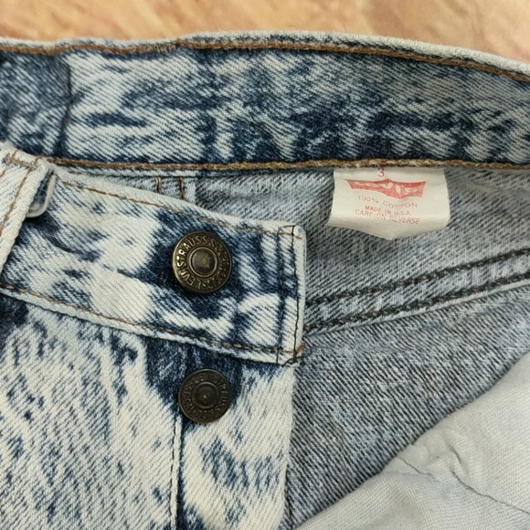 Levis 501 Acid Washed Vintage 80s Denim Size 3 - Picture 7 of 8